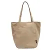 Bolsa de Lona Estilo Coreano Estilo Preguiçoso Ins Grande Capacidade Casual Simples Bolsa de Ombro Feminina Bolsa Tote para Deslocamento Outono e Inverno
