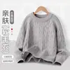 Suéter para Niños Invierno 2026 Nuevo Elegante de Moda Otoño e Invierno Engrosado Súper Bonito Tejido Top de Invierno