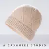 Nuevo gorro de cachemira para otoño e invierno, gorro tejido jacquard de rombos tridimensionales, gorro a prueba de frío y cálido, gorro casual versátil unisex