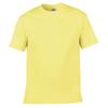 Camiseta Gildan 63000 de manga corta con cuello redondo y estampado en blanco. Camiseta Gildan de algodón puro de 150 g. Camiseta publicitaria personalizada.