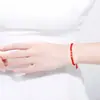 Pulsera de Cuentas Doradas con Hilo Rojo, Cuentas Sueltas Tejidas de Oro Puro 999, Cuentas Doradas Pequeñas, Pulsera del Año de Nacimiento, Regalo Atractor de Fortuna