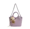Bolso tipo cubo de moda para mujer, elegante bolso de hombro, versión coreana, color liso, moderno para el uso diario, exquisito bolso de hombro