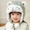 Chapéu de Proteção Auricular de Ursinho para Bebê Inverno com Pelúcia Grossa Chapéu de Pelúcia para Meninos Meninas Bebê Fofo à Prova de Vento Quente Chapéu Lei Feng