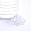 Clipe de flor de ovo pequeno de 3 cm mini transparente leopardo flor de fronteira clipe de cabelo nova flor feminina clipe lateral