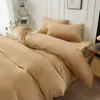 Juego de Cama de Lujo de Cuatro Piezas para Invierno, Grado Mate, Sedoso y Delicado, Terciopelo de Leche, Terciopelo de Bebé, Funda de Edredón Individual