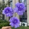 Rosa noruega artificial de 3 cabezas, flores artificiales para boda y decoración del hogar, venta al por mayor