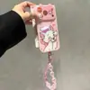Pingente de Contas Orelha de Gato Mary Adequado para Capa de Celular Apple 18 Pro Max, Fofo para Meninas, 17/16 Janela de Visualização Grande