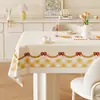 Toalha de mesa estilo ins, fresca e simples, à prova d'água, à prova de óleo, fácil de limpar, fofa para sala de estar e mesa de jantar em casa, toalha de mesa de centro fresca e simples