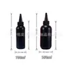 100ml150ml botella negra oscura de punta fina esmalte de uñas botella de plástico PE exprimidor oreja de mascota líquido de lavado botella de plástico envasado individual