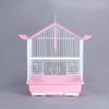 Gaiola de pássaro superior oriental Gaiola de pássaro de mão por atacado Gaiola de pássaro de fio de ouro galvanizado Gaiola de pássaro Xuan Feng Budgie