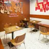 Mesa y Sillas para Pastelería Italiana, Cafetería Sencilla, Una Mesa y Dos Sillas, Tienda de Comida Ligera, Juego Completo de Mesa y Sillas, Mesa Larga, Mesa Redonda Pequeña