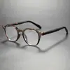 Nuevas Gafas Lisas Unisex de Montura Redonda Ligera, Esencial de Aspecto Natural, Gafas Lisas de Alta Moda J8453