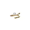 Anillo de Perla de Agua Dulce Zhuji para Mujer, Nicho de Gama Alta, Simple, Versátil, Moderno y Anillo Abierto Ajustable Personalizado