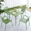 Juego de Mesa y Sillas de Comedor de Aleación de Aluminio para Exteriores, Muebles Coloridos para Exteriores para Cafeterías, Juegos de Ocio, Pastelerías, Muebles Impermeables