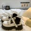 Zapatos de Cuero con Plataforma de Suela Gruesa para Niños 2025 Otoño Nuevos Estilo Japonés Nuevos Zapatos de Moda Retro con Faldas