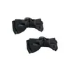Pinza para el Pelo Lateral con Forma de Lazo Noche Oscura para Mujer, Pinza Pequeña de Garra Oreja de Elfo, Accesorio para el Cabello de Princesa, Pinza para el Flequillo, Pinza Lateral Negra
