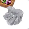 Nova coréia de grandes dimensões de seda brilhante cor sólida anel intestino grande anel de cabelo anel de cabelo elegante de seda laço de cabelo anel de cabelo acessórios para o cabelo