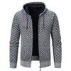 Casaco Jaqueta Suéter Cardigan Masculino Outono e Inverno com Capuz, Corte Slim, Estilo Curto, Casual Business, Várias Cores Disponíveis 6968