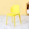 Cadeira de Plástico Espessada Banqueta Doméstica com Encosto Nórdica Simples Famosa na Internet Cadeira de Jantar Comercial Empilhável Cadeira de Mesa para Dormitório