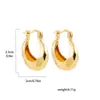 Brincos de Argola de Ouro 18K Transfronteiriços Europeus e Americanos Brincos Geométricos Irregulares Retrô Simples Versáteis Acessórios de Orelha Amazon