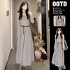 Vestido largo de manga larga estilo francés para mujer, nueva colección principios de otoño 2024, elegante vestido largo con un toque coreano