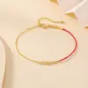 Pulsera de Plata de Ley S925 Yuebao Jewelry con Nudo de Bambú Hilo Rojo e Incrustación de Diamante, Tendencia Nacional, Éxito Ascendente, Joyería Apilable, Venta al por Mayor de Fábrica
