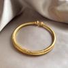 Pulseira Dourada Cor de Abóbora Feminina Método Antigo Herança Ouro Simulado Anel Prime Pulseira Sólida Sem Desbotamento Pulseira Aberta Pulseira