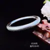 Plata de Ley 999 Pie de Plata Abierto Hueco Pulido Plata Pulsera Cerrada Pulsera Gruesa y Rugosa para Mujer Celebridad de Internet Pulida