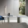 Mesa de Jantar Minimalista Italiana Luxo Leve Aço Inoxidável Mesa Minimalista Moderna Sala de Jantar Doméstica Mesa de Jantar Retangular para 8 Pessoas Mesa de Jantar