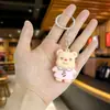 Avental de Desenho Animado Chaveiro Urso Manteiga Boneco de Desenho Animado Fofo Engraçado Chaveiro Fofo Pingente de Bolsa de Casal