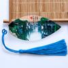 Separador de hojas estilo chino atracciones turísticas pueblo de agua Jiangnan Wuzhen recuerdo separador creativo para estudiantes con borlas