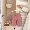 Pantalones de pana retro estilo coreano para niños con felpa adicional Otoño Invierno Bebé Sueltos Rectos Engrosados Cálidos Casuales Ropa para Niños