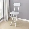 Silla plegable Taburete Silla con respaldo Portátil Hogar Silla de comedor Dormitorio de estudiante Entrenamiento Taburete redondo simple Almacenamiento Silla de computadora