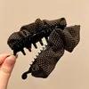 Accesorio para el pelo de coleta alta, pinza de torsión, pinza banana de lunares, pinza de garra, pinza para el pelo de alta gama y exquisita para otoño/invierno para mujer