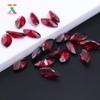 Olho de cavalo 8 # escuro vermelho corindo rubi 1,5 * 3-6 * 12 mm corindo vermelho escuro em forma de folha de dureza alta cera incrustada