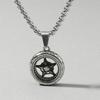 Collar de brújula de girasol europea y americana transfronteriza de acero inoxidable, brújula de diablo personalizada, accesorios para actividades al aire libre, cadena