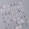Pegatinas para Uñas Tensoras con Relieve de Gelatina Flor de Cinco Pétalos M483 Flor de Cerezo Melocotón Rosa Flor de Loto Tulipán Flores