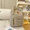 Mochila de Pana para Mujer Simple de Gran Capacidad Bolsa para Estudiante de Secundaria Mochila Retro de Escuela Secundaria Americana Bolsa para Computadora