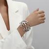 Pulseras Transfronterizas Populares Europeas y Americanas, Modernas y Personalizadas, Ramas Exageradas con Formas Especiales, Pulseras de Metal de Ala Ancha con Apertura de Resorte, Joyería