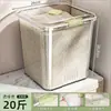 Cubo de Arroz Doméstico a Prueba de Insectos y Humedad Barril Sellado Cubo de Arroz Tanque Contenedor de Almacenamiento de Harina de Arroz Gran Capacidad Cubo Caja de Arroz para Fideos