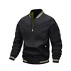 Chaqueta Cortavientos de Béisbol para Hombre, Primavera y Otoño, Delgada, Cuello Alto, Cremallera, Casual, Multicolor, Chaqueta de Trabajo