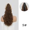Rabo de Cavalo de Comércio Exterior Peruca Clip-In para Mulheres, Rabo de Cavalo Sintético Ondulado com Volume e Cachos Permanentes de Milho Clip-In em Estoque