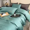 Conjunto de Roupa de Cama de Algodão de Fibra Longa dos Anos 60 Quatro Peças Algodão Puro Algodão Puro Luxo Leve Toque de Alto Padrão 180x220cm Capa de Edredom Peça Única Mais Vendido