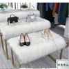 Alfombra de felpa blanca para ventana, vitrina, bolso, zapatos, ventana salediza, caseta, alféizar de la ventana