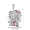 Colar Pingente Versátil de Temperamento Popular Transfronteiriço Aço Titânio Panda Vermelho Animal Banhado a Cobre Ouro Real Cravejado com Zircônia Acessórios Femininos