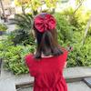 Pinza para el cabello de corazón femenino con lazo grande, parte trasera de la cabeza, tocado, accesorios para el cabello de niños, pinza para el cabello, estilo occidental, pinza superior, accesorios para zapatos y sombreros DIY