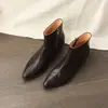 Botines de 5.5CM estilo europeo y americano, modernos, minimalistas y elegantes, nueva colección otoño/invierno 2026, punta fina, tacón grueso, cierre lateral, botas de moda