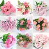Flor Falsa Ramo Artificial Flor Individual de Plástico Margarita Rosa Seda Flor Seca Arreglo Floral para Cama de Flores Valla Ramo Pequeño Decoración Pastoral