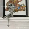 Halloween em estoque Estátua Alienígena de RESINA Resina OVNI Gnomo de Jardim Estátua Decoração