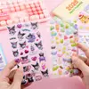 Pegatinas de Relieve Estéreo de Dibujos Animados Lindas Divertidas 3D Luminosas de Diamantes de Cristal Pegatinas Decorativas para Funda de Teléfono de Niña